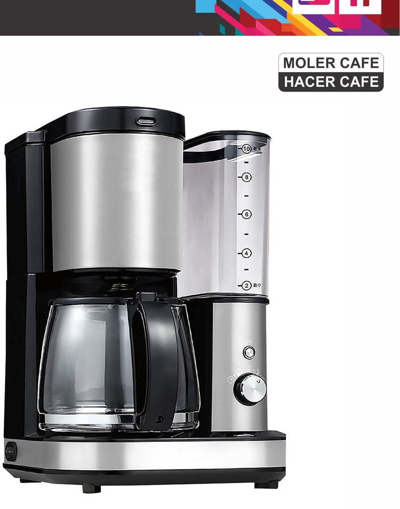 CAFETERA MOLEDORA AUTOMÁTICA 1.25 LTS