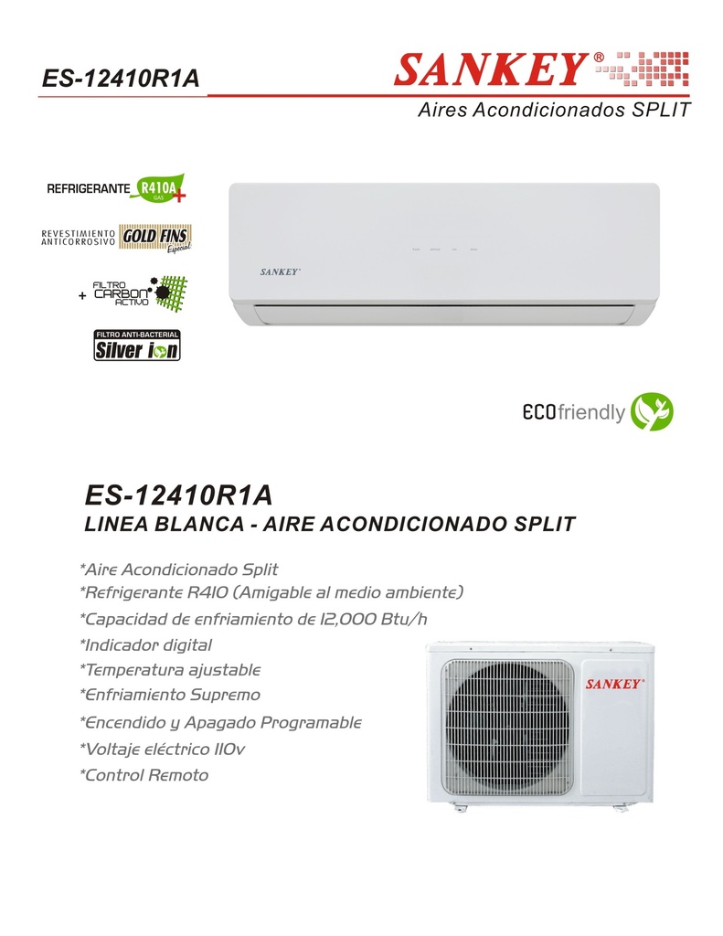 AIRE A SPLIT 12.000 BTU SANKEY