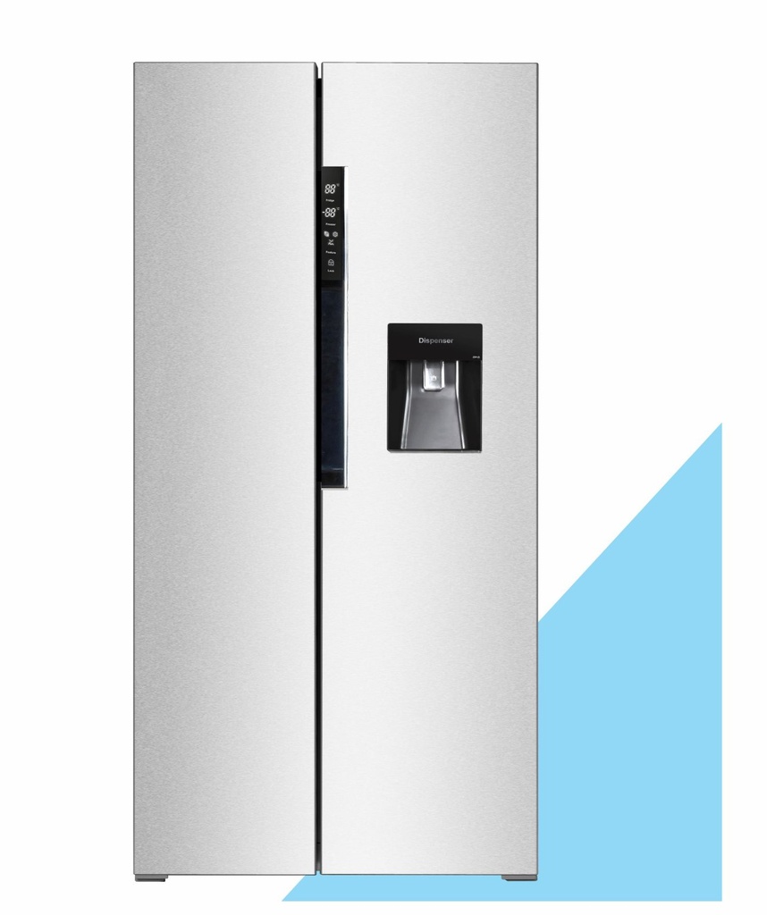 REFRIGERADOR SANKEY SIDE BY SIDE 21.7 FT CU/614 LTS NEGRA