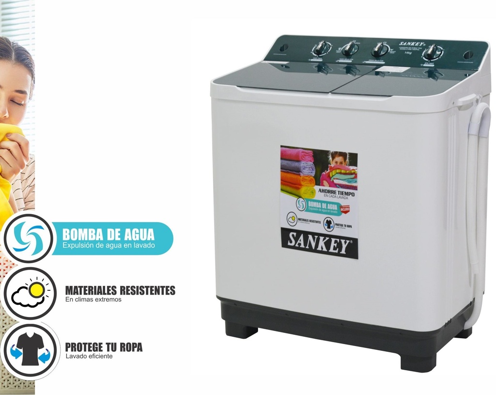 LAVADORA SEMI-AUTOMATICA 14 KG
