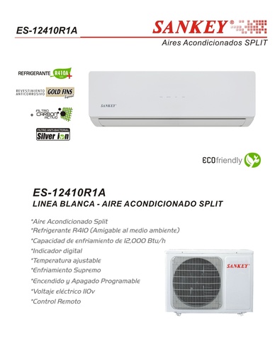 [ES12R410C4] AIRE A SPLIT 12.000 BTU SANKEY
