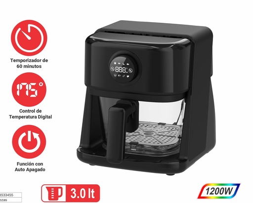 [FRW-3014BLT] FREIDORA DE AIRE 3.0 LTS SANKEY