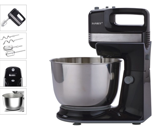 [HM-536BLS] BATIDORA 3.8 LTS NEGRA BASE Y TAZA ACERO